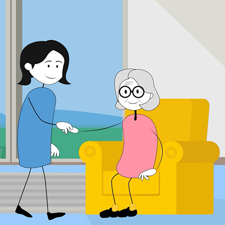 Deux femmes se serrent la main